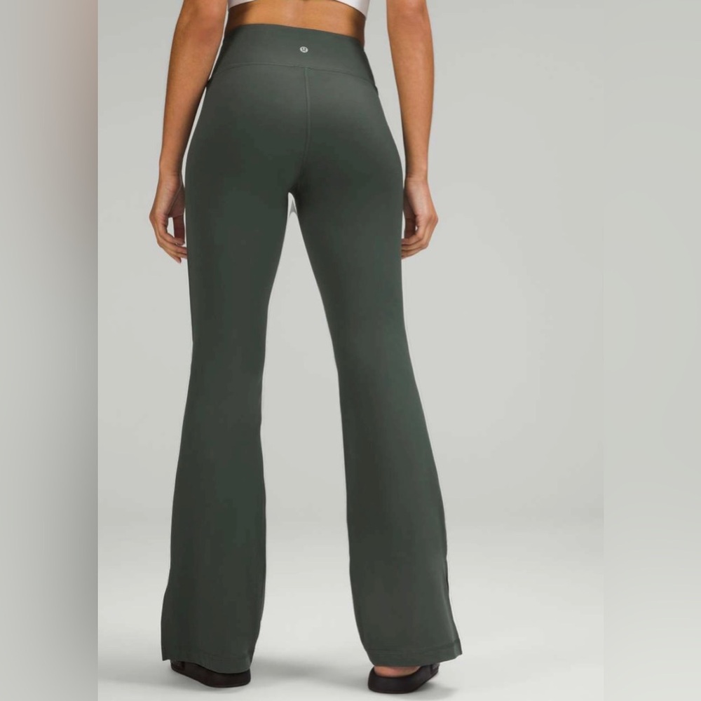 COPY - Lululemon Groove Super High Rise Split Hem Flare Pant: Smoked Spruce